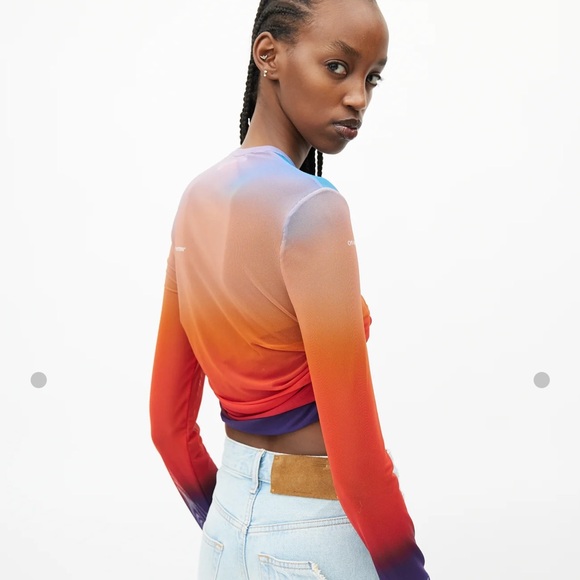 Off-White cropped mesh tee - Picture 2 of 9